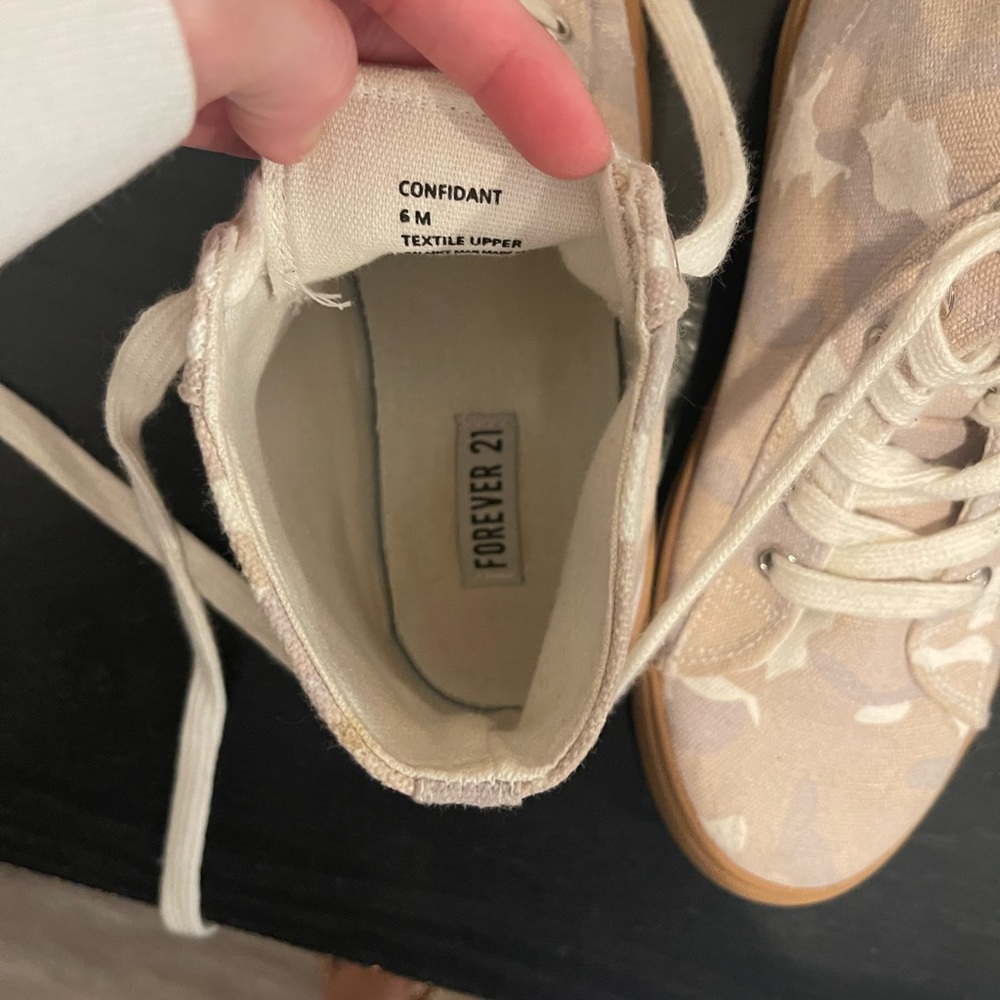 Forever 21 camo high top sneakers